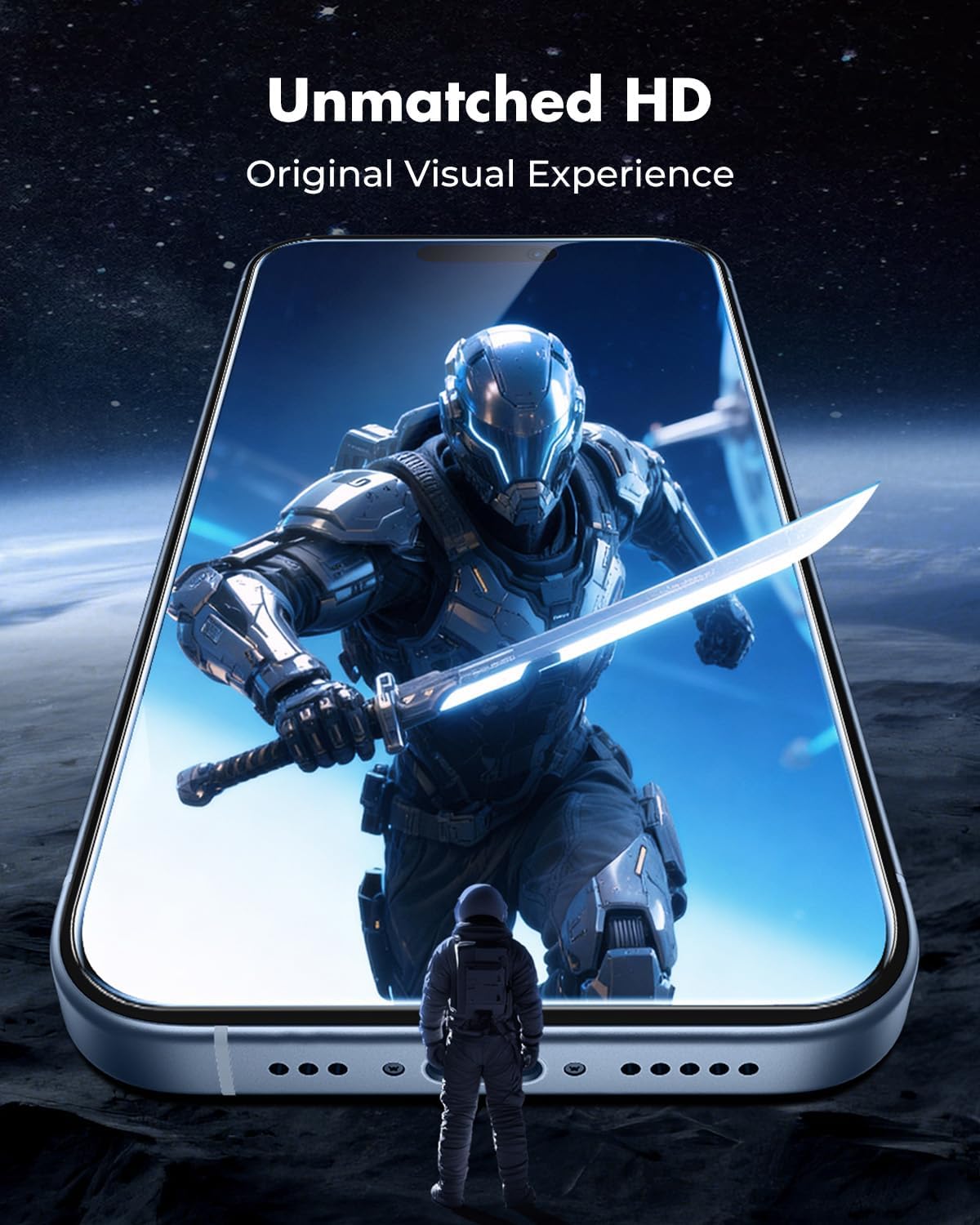 Thumbnail 6 de UNBREAKcable 4-Pack iPhone 17 Tempered Glass Screen Protector with Easy Install Frame (Case Friendly, 9H)