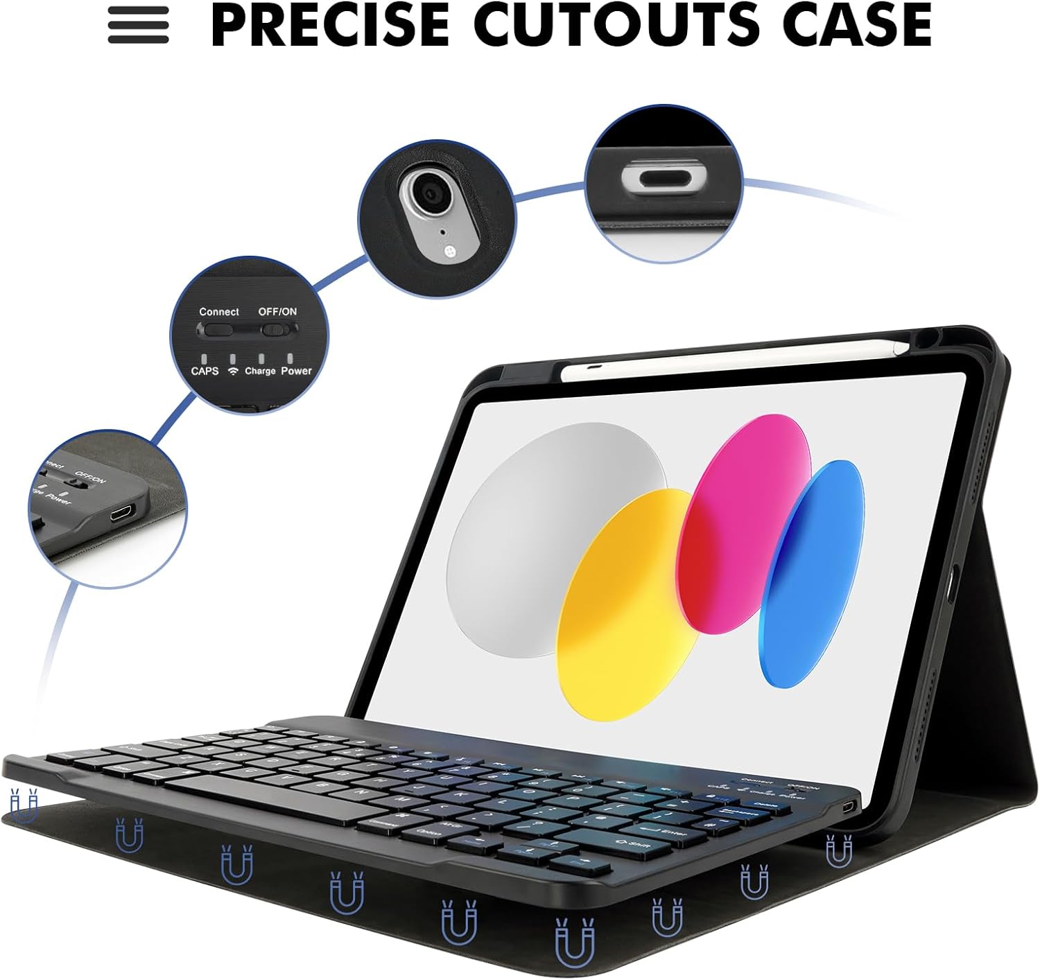 Thumbnail 5 de Nsyee Magnetic Detachable Keyboard Case with Mouse for 10.2/10.5 Inch iPad (9th–7th Gen) and iPad Pro 2017