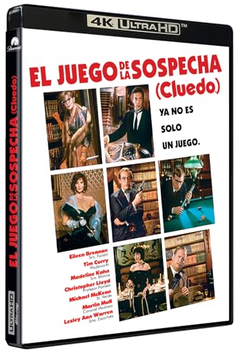 Detalle de Cluedo: El Juego de la Sospecha (Clue) — edición 4K UHD de 1985, dirigida por Jonathan Lynn (1 disco) | Divisa Films