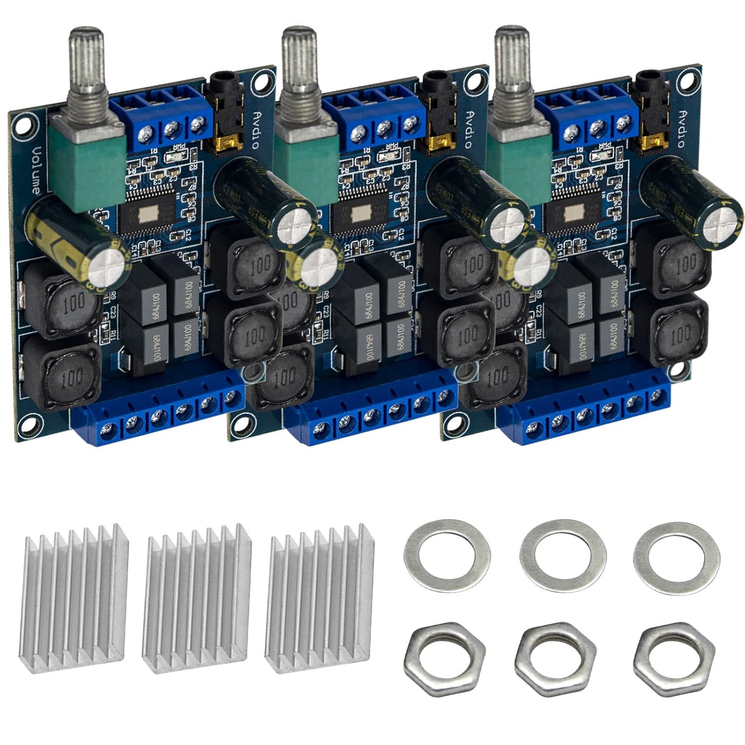 Thumbnail 6 de AZDelivery platine d’amplificateur numérique stéréo compatible TPA3116D2, 2 canaux (2 x 50W) 12/24V, entrée 3,5 mm
