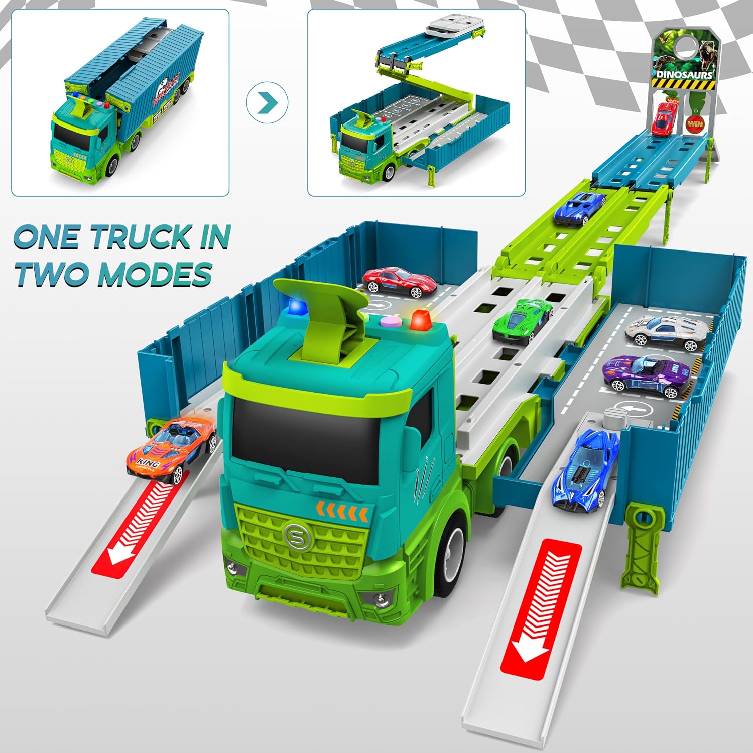 Thumbnail 4 de Carrier Truck Race Track Toddler Toys