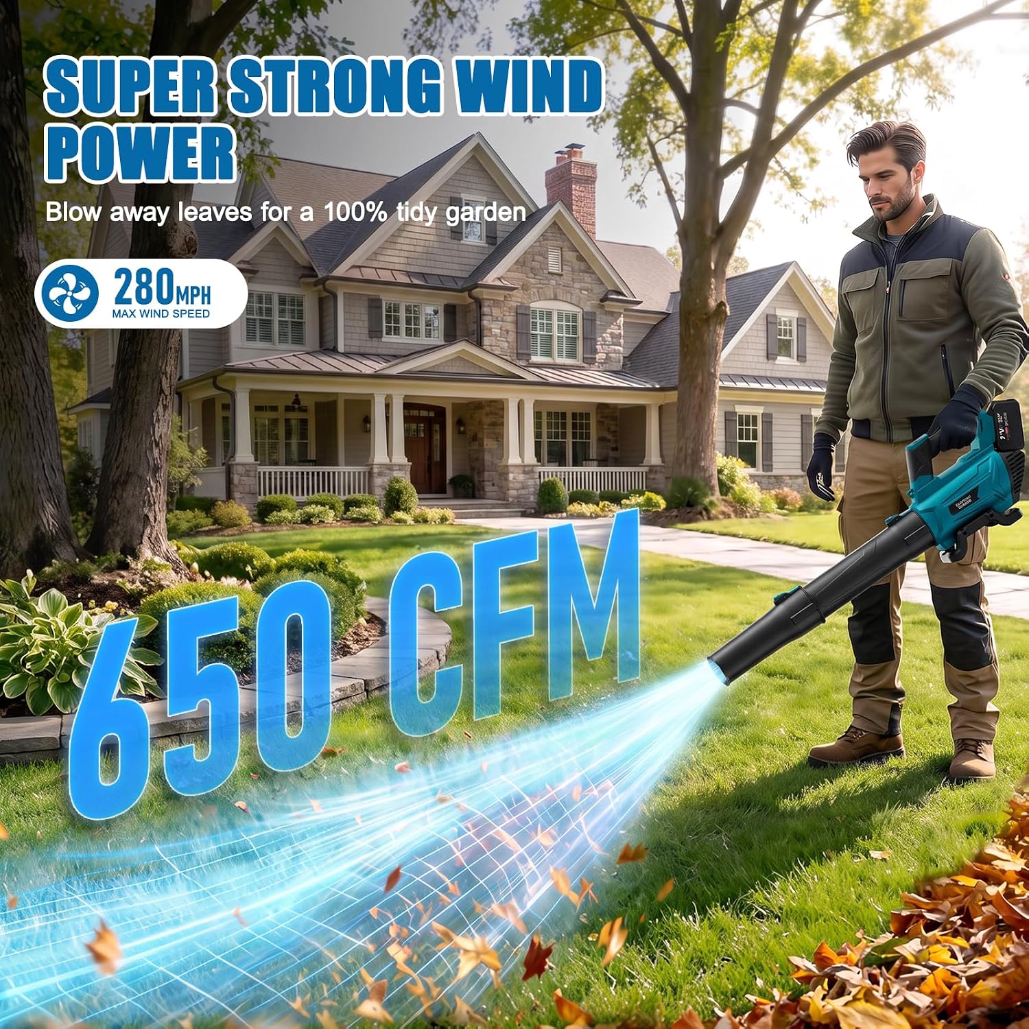 Detalle 2 de Cordless Leaf Blower 650 CFM