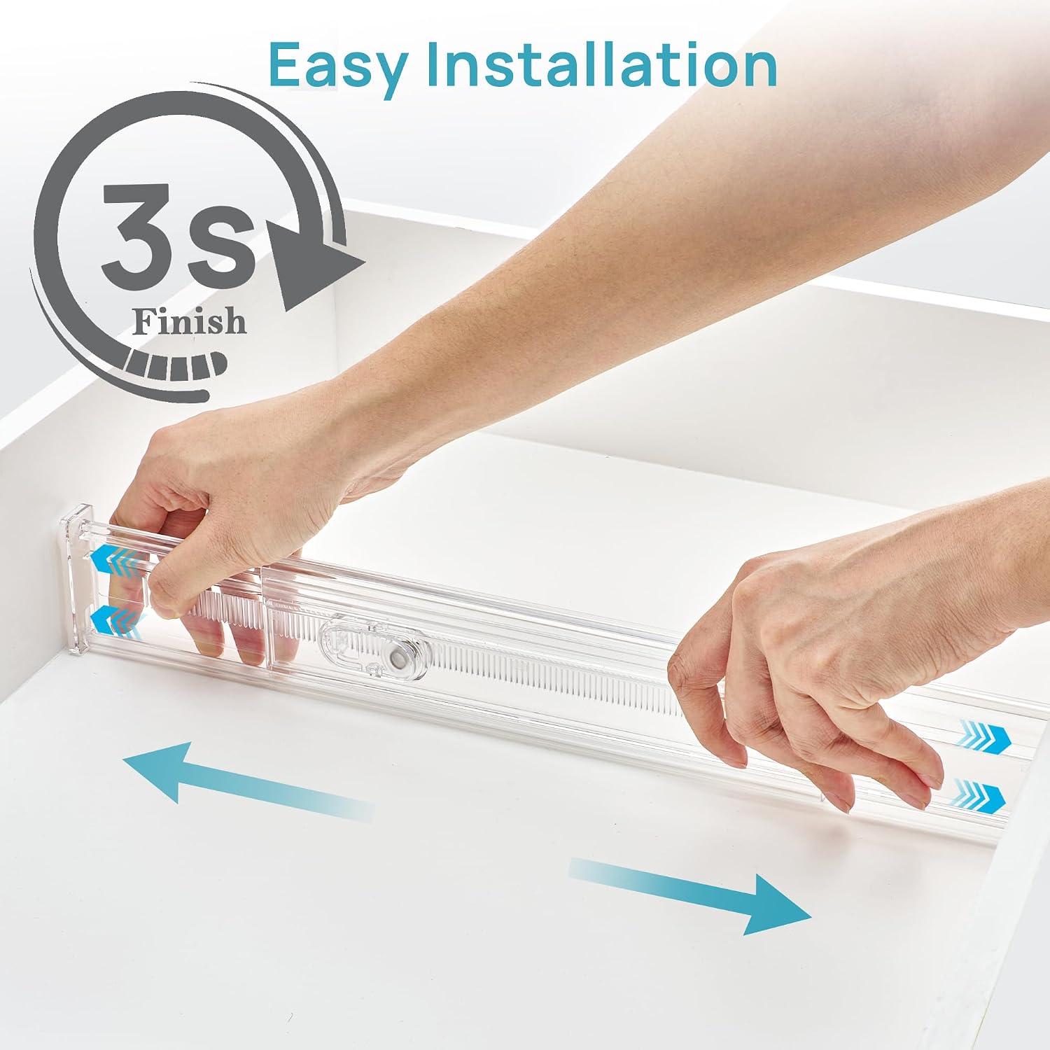 Thumbnail 4 de Vtopmart 4 Pack 2.36" Short Upgrade Drawer Dividers