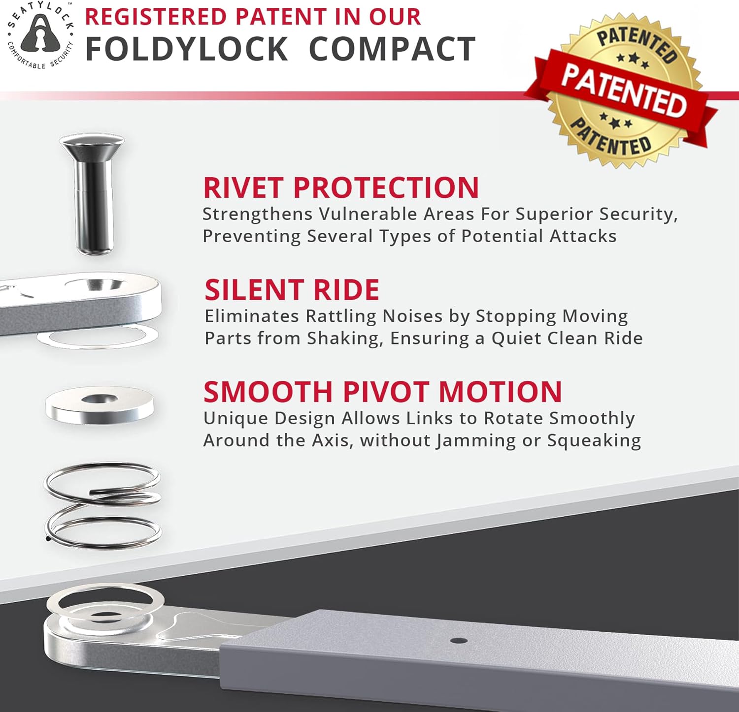 Detalle de Seatylock FoldyLock Compact folding bike lock