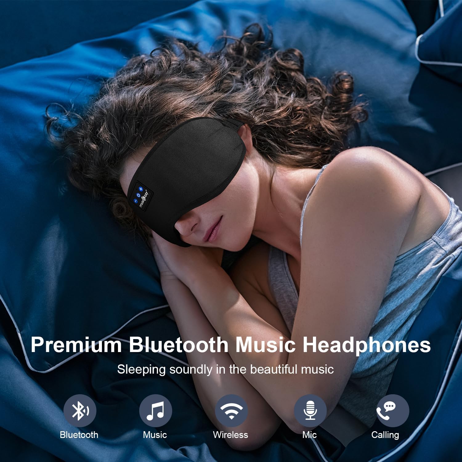 Detalle de MUSICOZY Sleep Mask Headphones 14h playtime