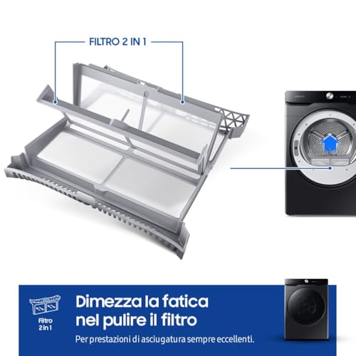 Detalle 2 de Samsung DV16DG8600BVU3 asciugatrice a pompa di calore 16 kg: AI Dry, Wi-Fi e Igienizzante