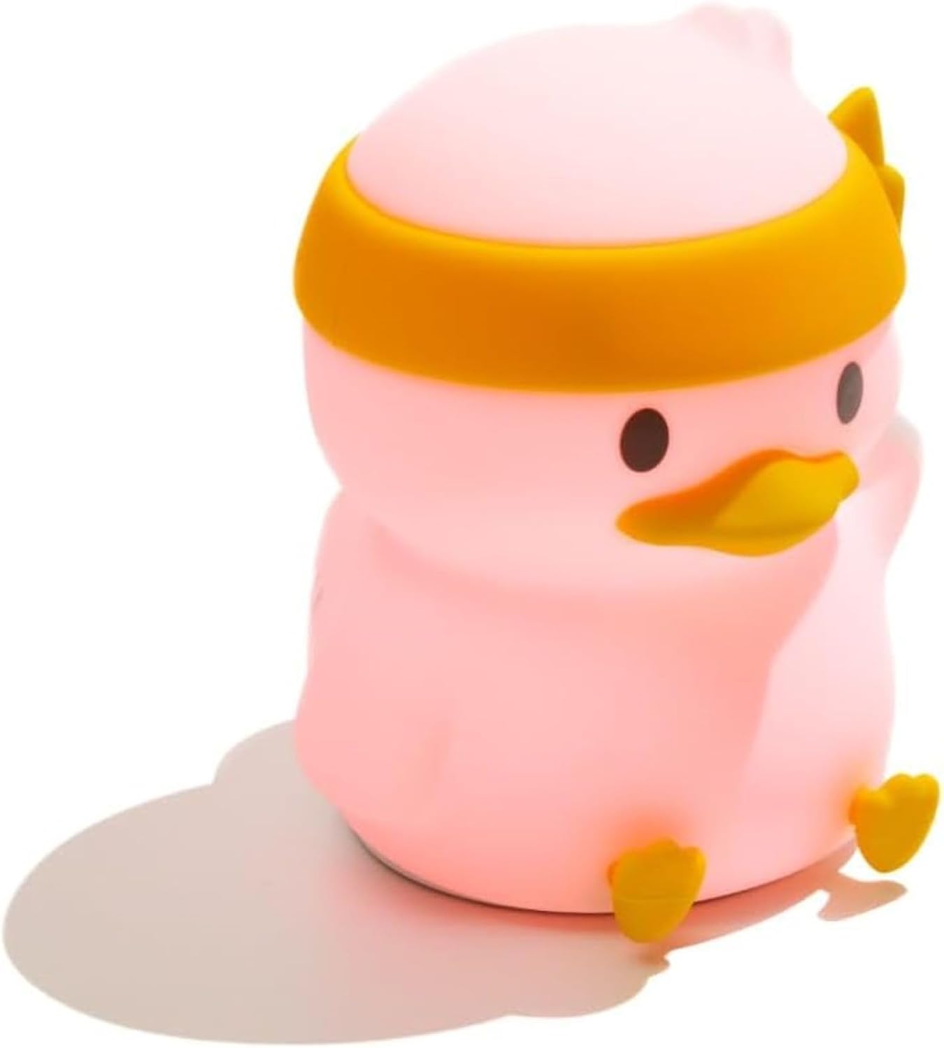Detalle de Muitomas lampada in silicone a forma di anatra per bambini, luce touch morbida per cameretta (bianca)