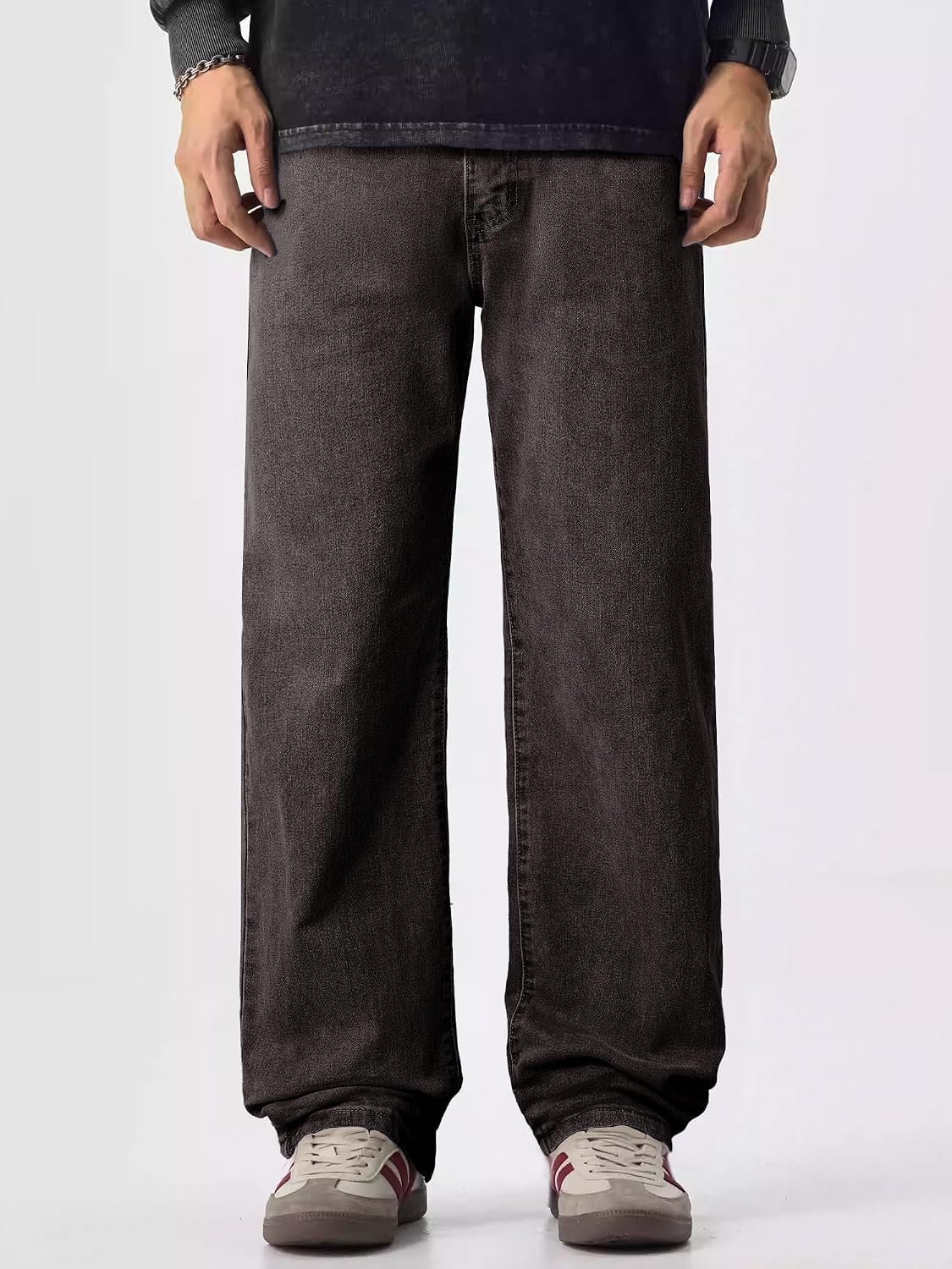 Detalle 2 de JMIERR Jeans Herren – Baggy Weite, Stretch Denim, Vintage Y2K