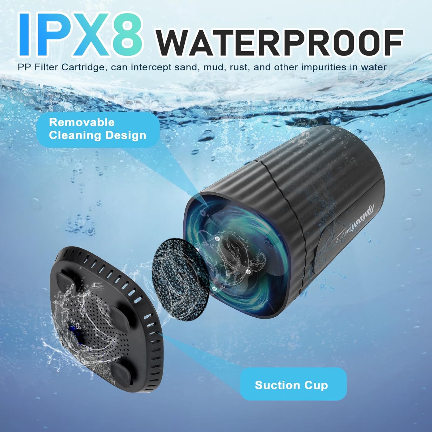 Thumbnail 5 de Tipkook Portable Shower (10,000mAh) – rechargeable camping shower pump with LED display and IPX8 protection