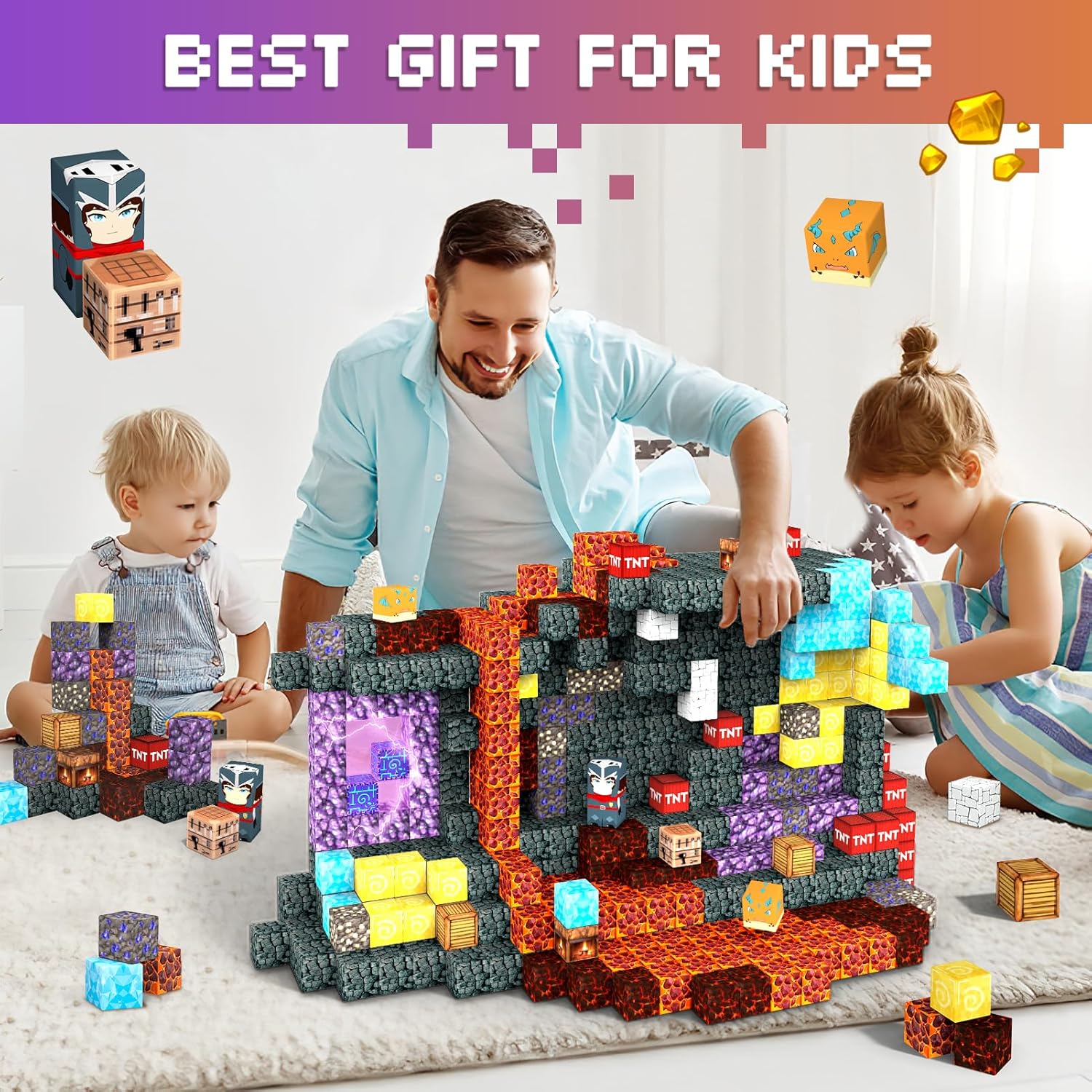 Thumbnail 5 de Obakaer Magnetic Blocks 52-piece Magnetic Building Set for Kids (3+)