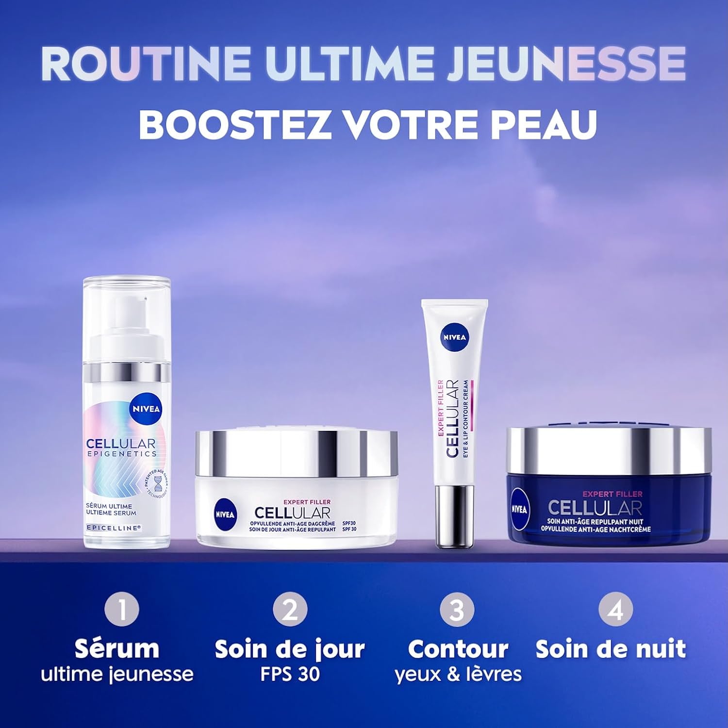 Thumbnail 6 de NIVEA Sérum Épigénétique Visage Anti-Âge Intense avec technologie Age Clock, Acide Hyaluronique et Epicelline – 30 ml