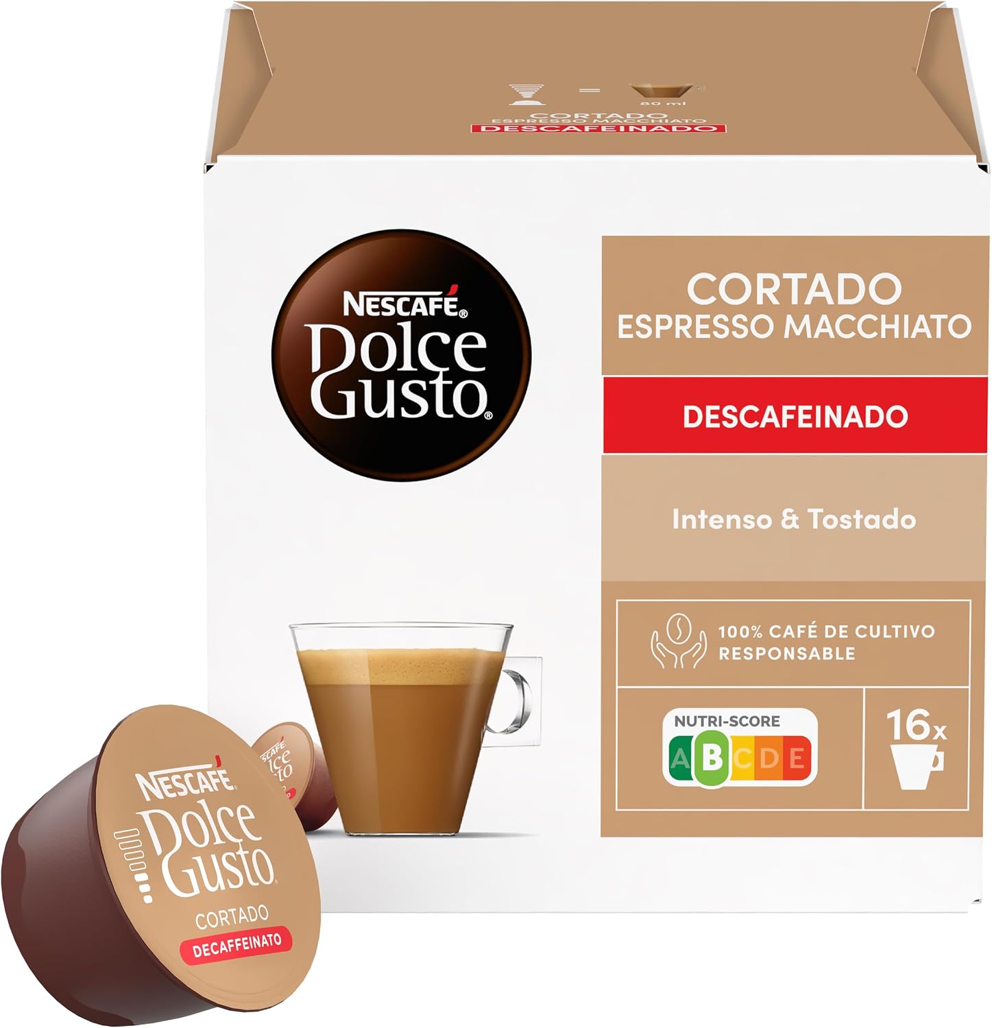 Thumbnail 7 de NESCAFÉ Dolce Gusto Cortado Descafeinado ☕ 48 cápsulas (3x16)