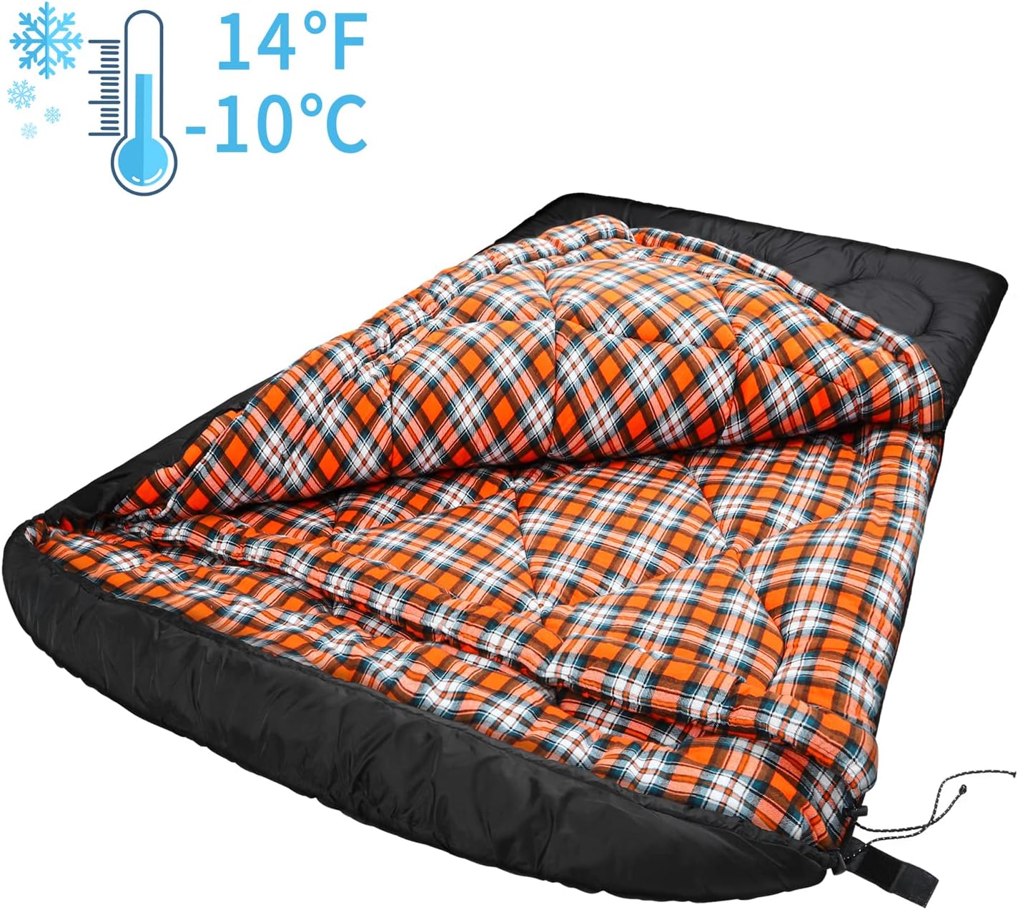 Thumbnail 2 de Mcota Winter 0 Degree Double Sleeping Bag - Double Wide Queen (2 Person) with 100% Cotton Flannel Lining