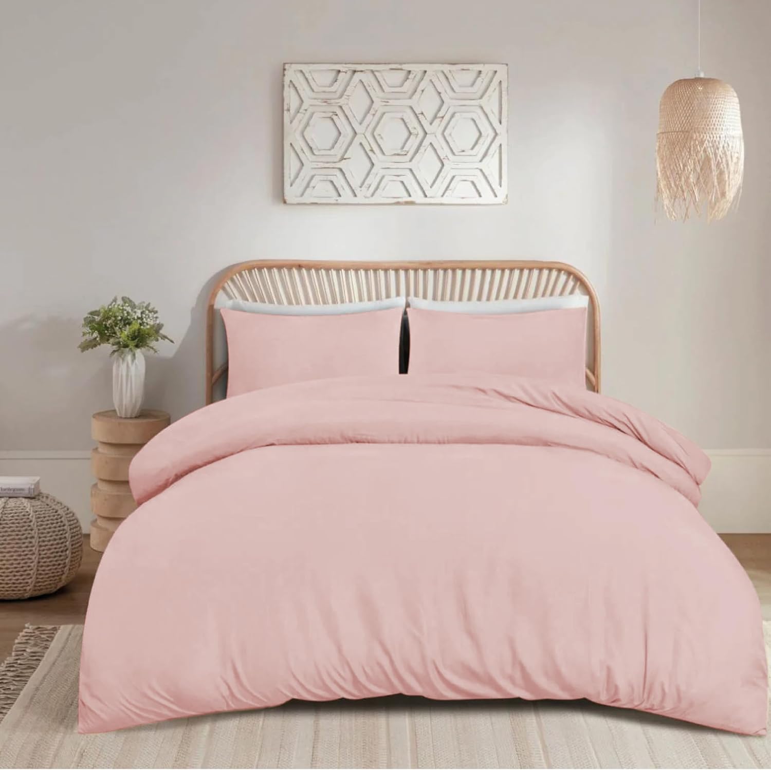 Detalle de Funky Gadgets Double Duvet Set Blush Pink Blush