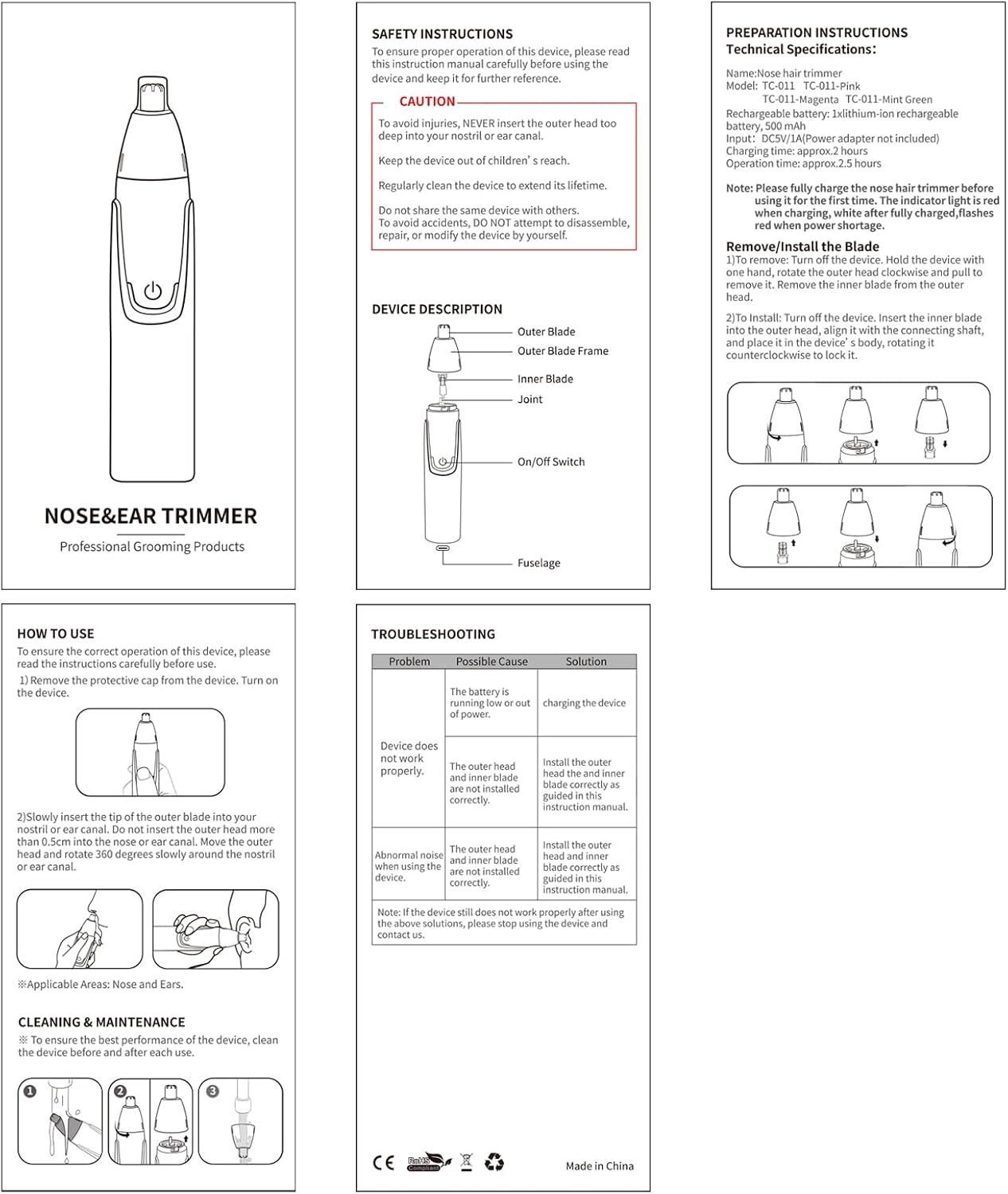 Thumbnail 6 de ZORAMI Rechargeable Ear and Nose Hair Trimmer - 2026 Professional Painless Eyebrow & Facial Hair Trimmer