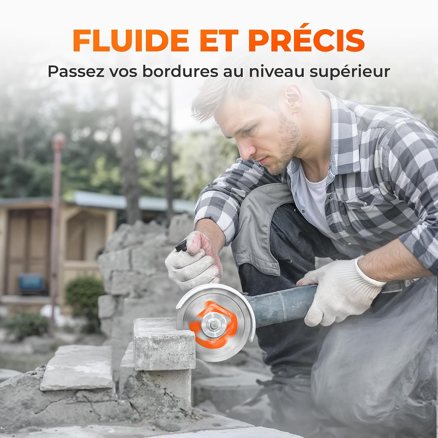 Detalle de BAUBECK Lot de 2 Disques Diamant 125 mm pour Pierre et Béton – Haute Performance