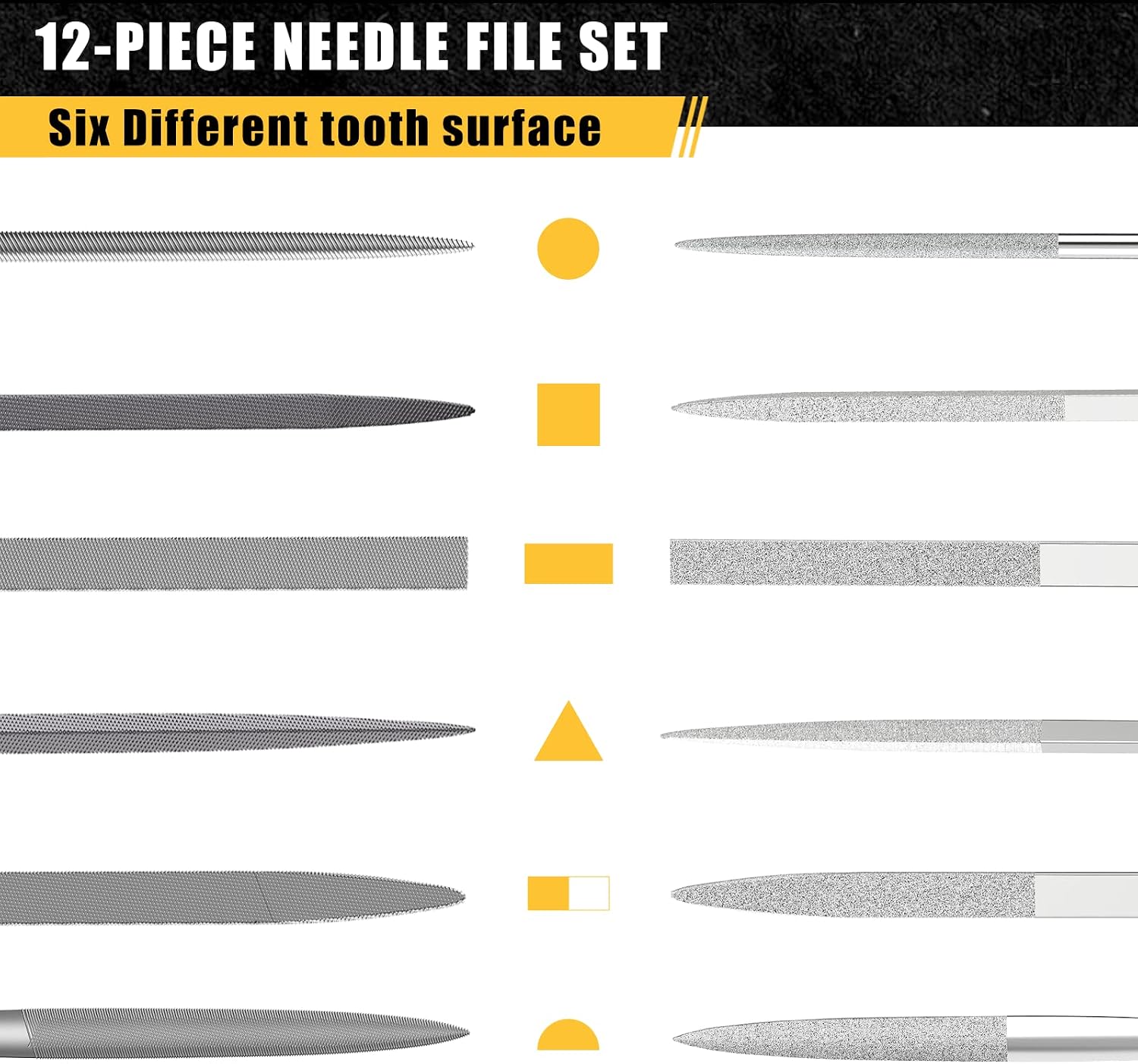 Thumbnail 6 de TARIST FS02-202210 12-Piece Needle File Set with Tool Bag