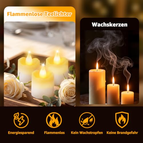 Thumbnail 4 de Guhope LED-Teelichter im 6er-Set