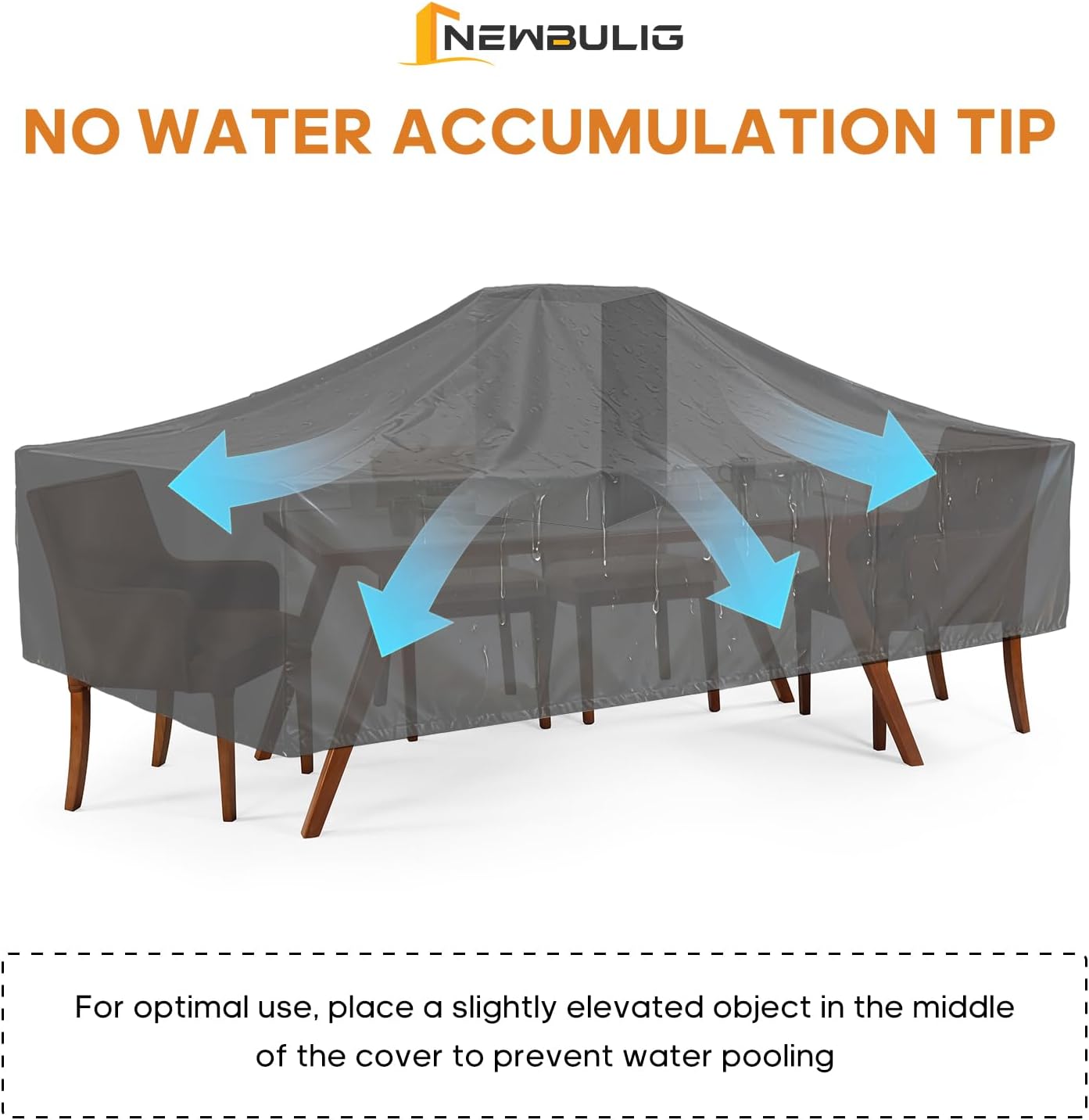 Detalle 2 de NEWBULIG Patio Furniture Cover 600D
