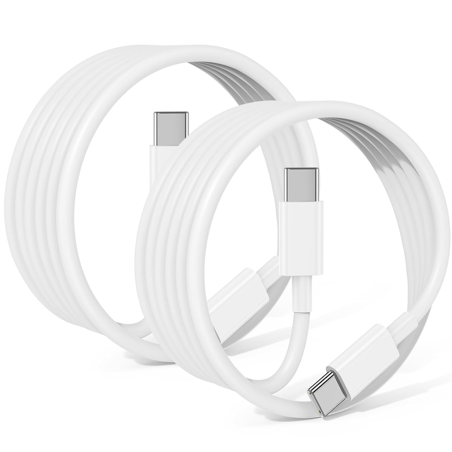 Detalle de JERMASAL 240W USB C to USB C Cable 2-Pack, 10FT — Durable 240W PD/QC Fast-Charging Cable for a Wide Range of USB-C Devices