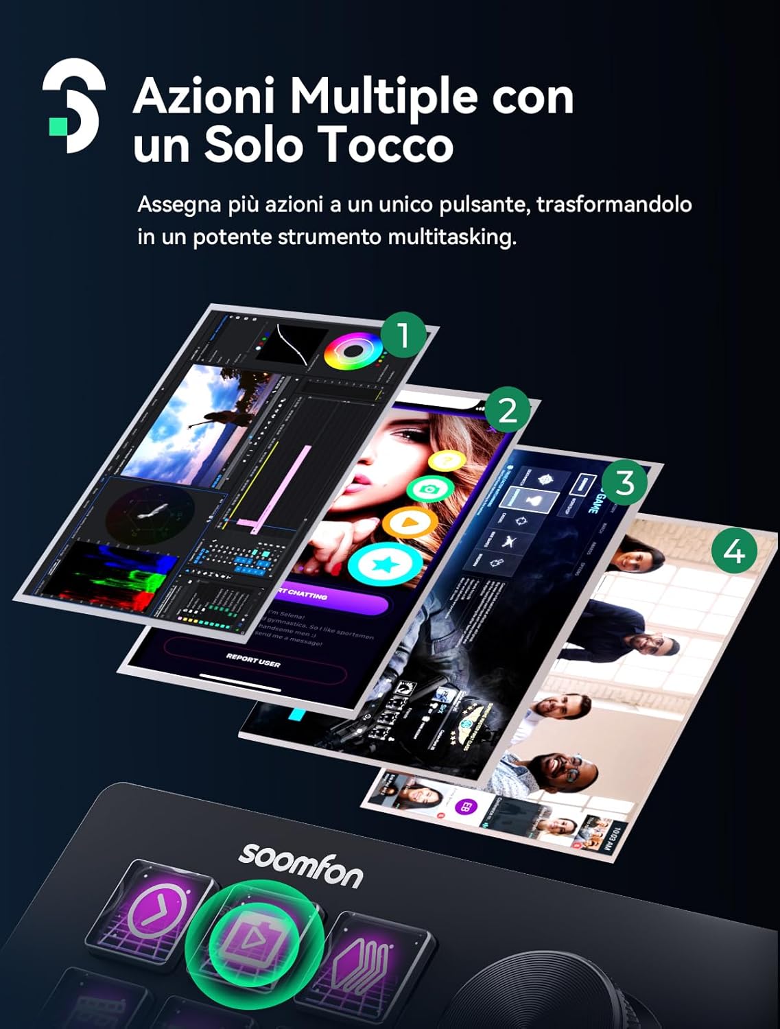 Thumbnail 2 de SOOMFON Stream Controller Deck SE 6 tasti 🎛