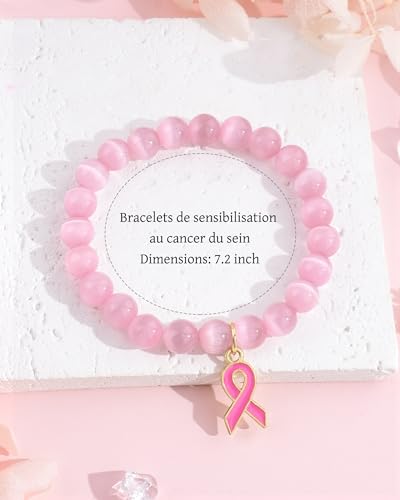 Detalle de CheersLife Octobre Rose, Bracelet Octobre Rose accessoires 2026