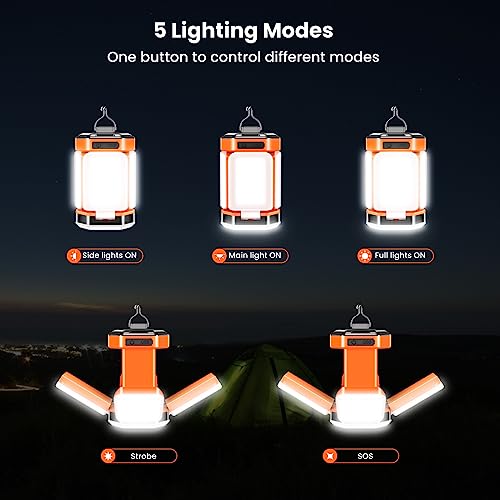 Detalle de Lampara Camping BICKON LED Recargable — 60 LED, 5 modos, 25h de autonomía