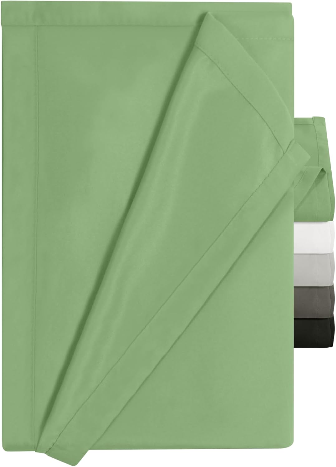 Thumbnail 1 de npluseins Drap-Housse sans élastique – Ultra-Doux et Moelleux, 240 x 275 cm, Sauge