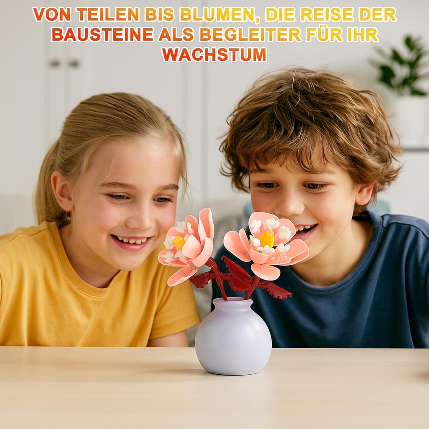 Detalle de runpeak Klemmbausteine Blumen Set – Dekorative Bausteine für Zuhause