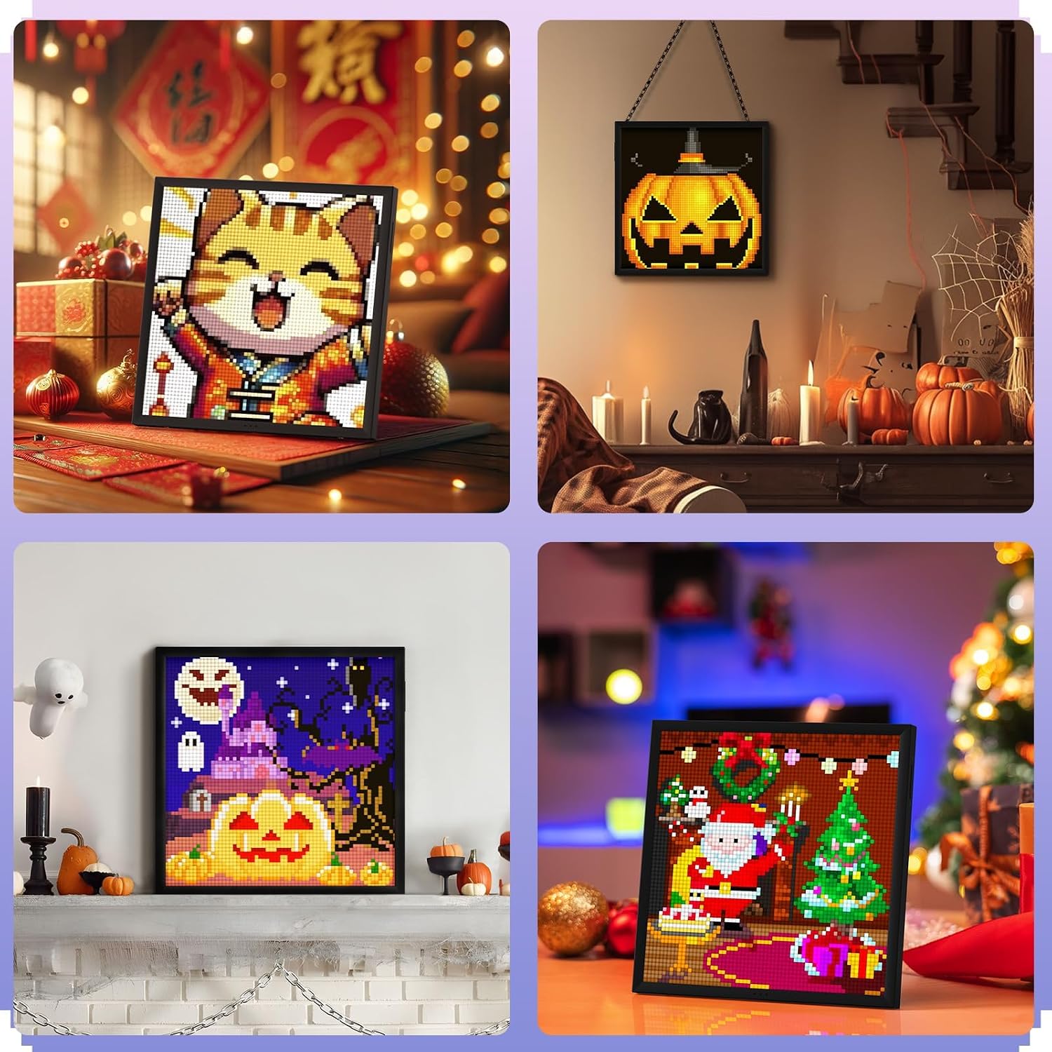 Detalle de Divoom Pixoo WiFi Pixel Cloud Digital Frame with APP Control (64x64) – a smart pixel art display for gaming rooms and stream setups
