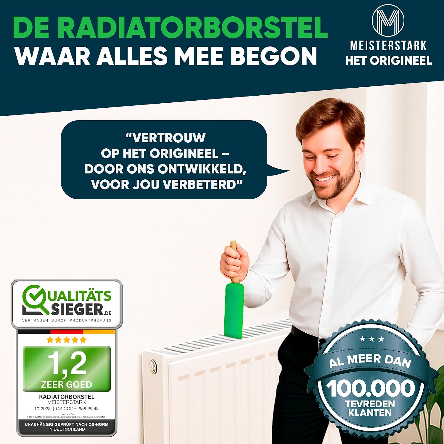Thumbnail 5 de M Meisterstark M-013 radiatorborstel, 115 cm, flexibel en wasbaar