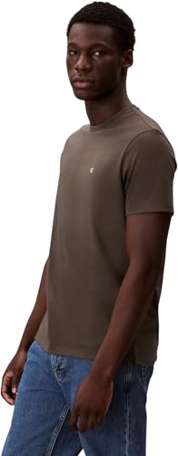 Thumbnail 3 de Calvin Klein camisetas hombre Classic Monogram tee de manga corta con cuello redondo (marrón Beluga), talla L