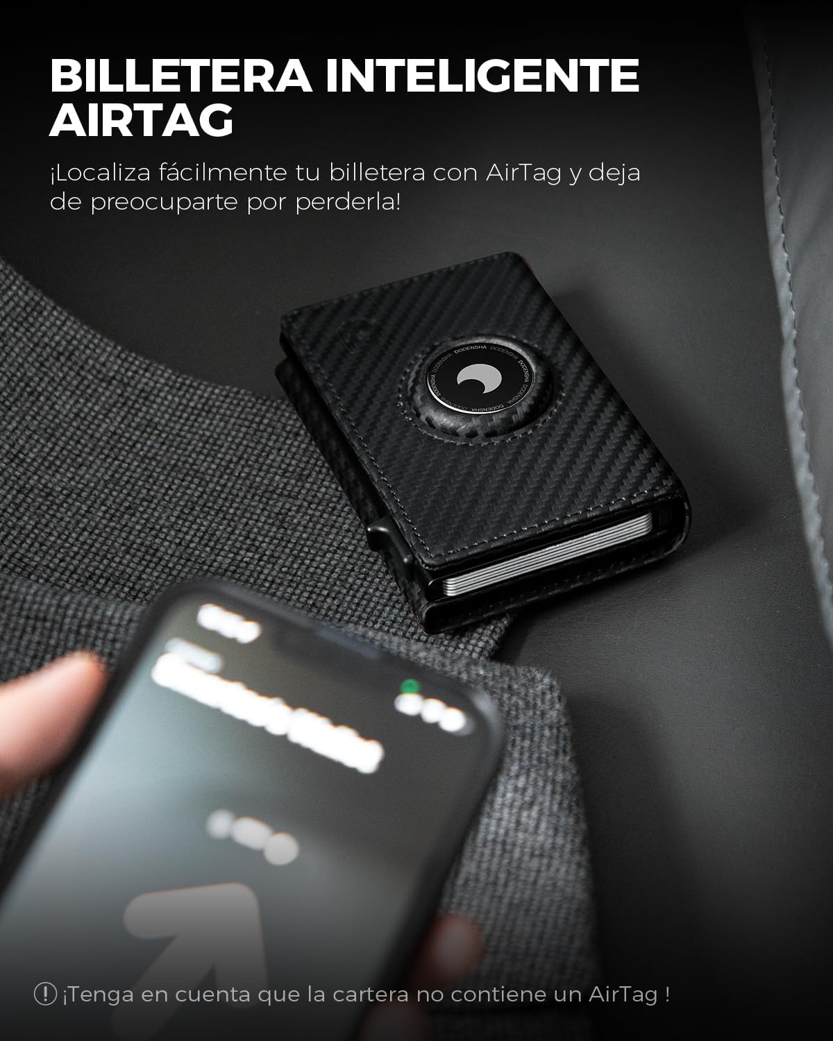 Thumbnail 7 de DODENSHA® AirTag* Tarjetero RFID con Estilo y Protección 🪙