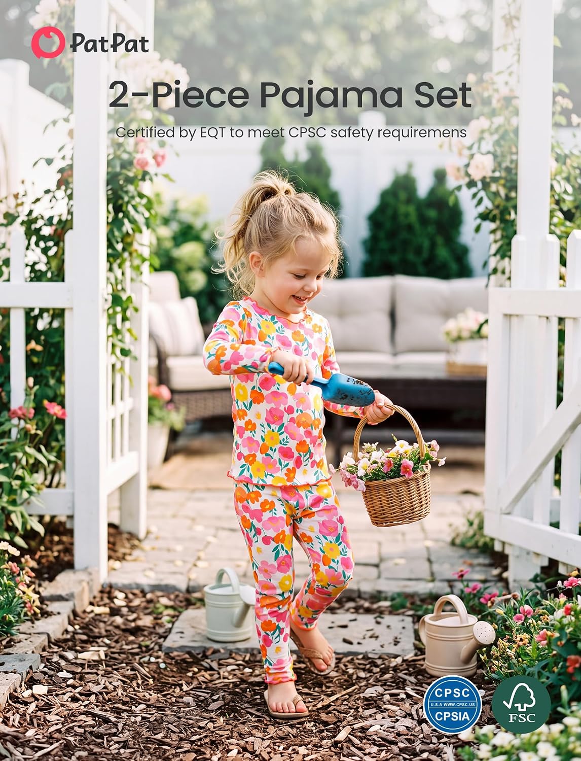 Detalle 2 de PATPAT Toddler Pajama Set, Bamboo Viscose