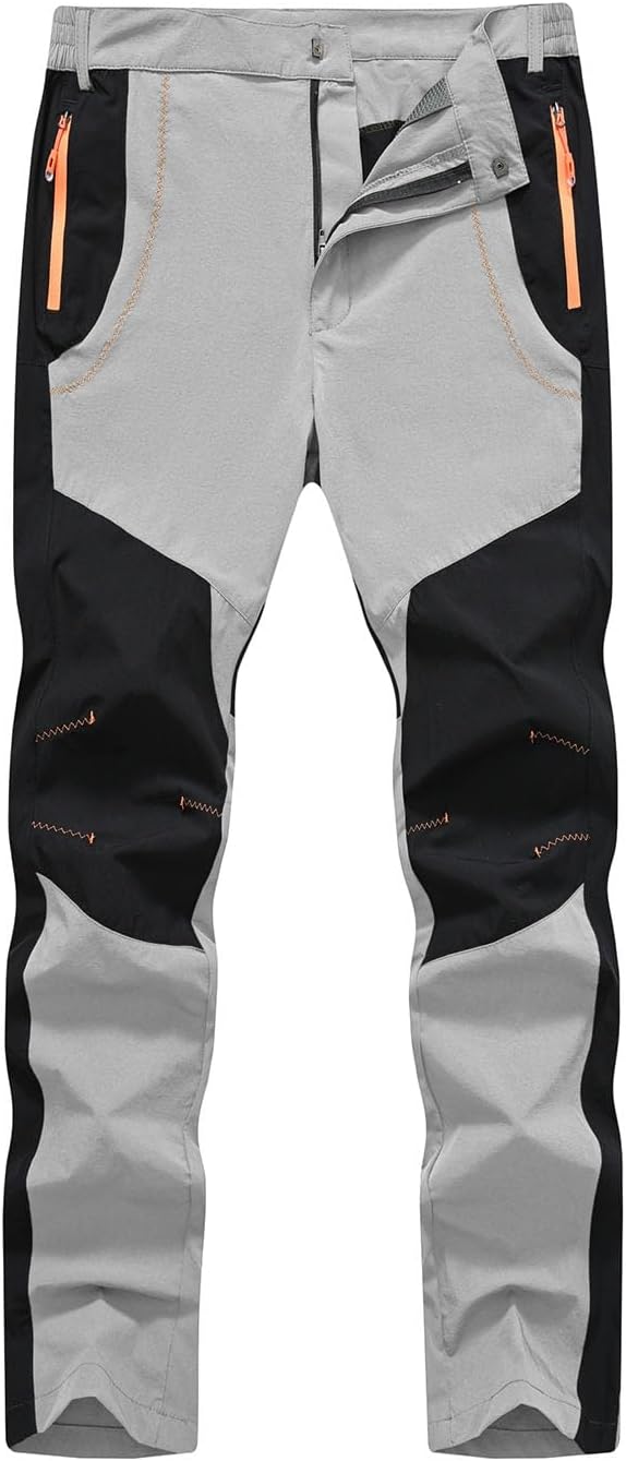 Detalle de TBMPOY Men's Outdoor Hiking Work Pants, Quick-Dry, Water-Resistant, Zipper Pockets