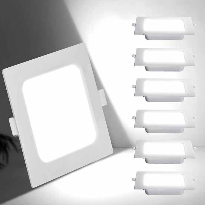 Detalle de Aigostar Downlight LED Empotrado 6W Blanco 💡 Pack 6