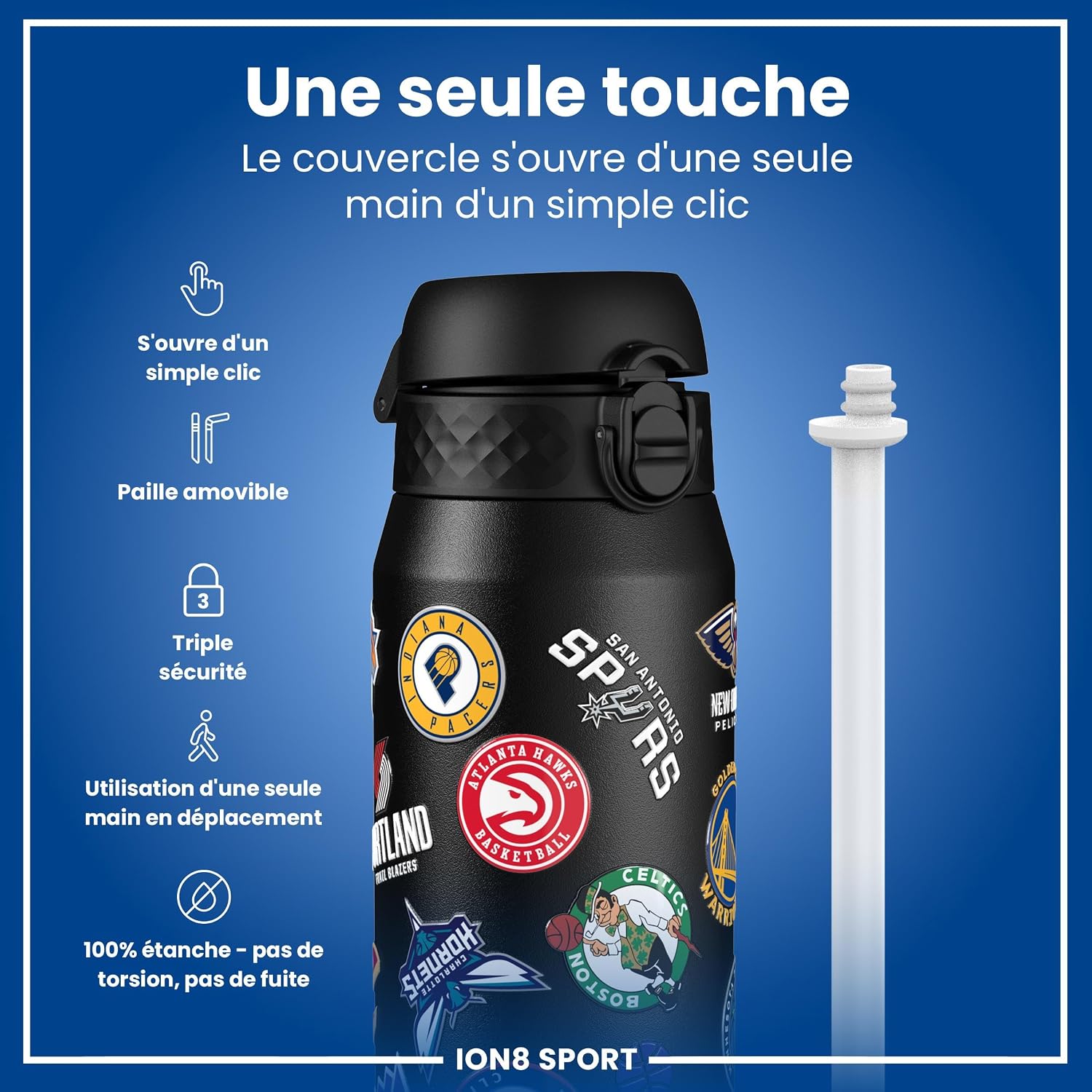 Detalle de Ion8 Gourde thermique 750 ml NBA đ„€