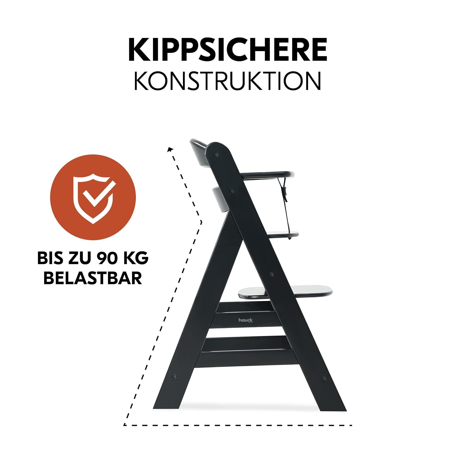 Thumbnail 6 de hauck Alpha+ Hochstuhl Newborn Set 4in1 mit 2in1 Bouncer – Schwarz, FSC-Buchenholz, bis 90 kg