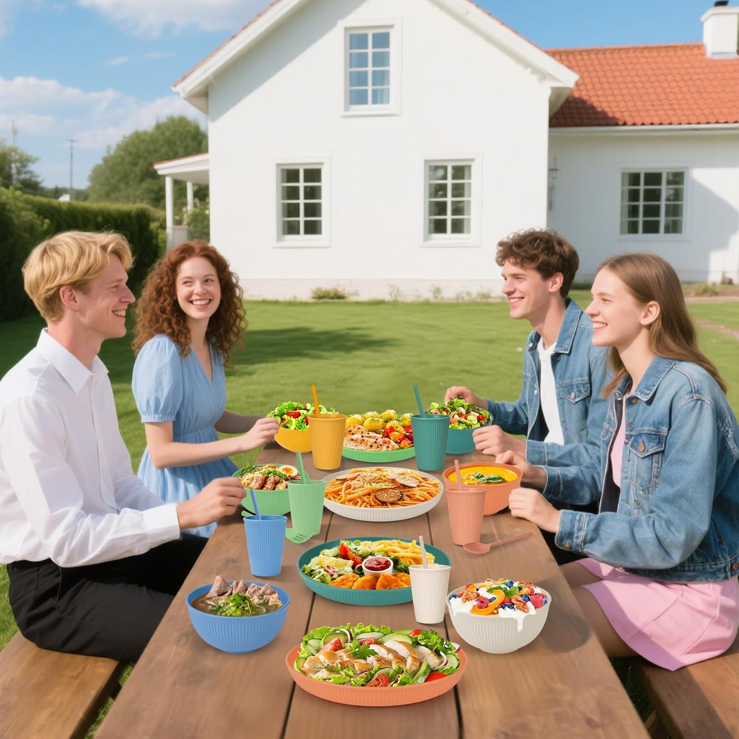 Thumbnail 6 de Unbreakable 66 piece dinnerware set for 6
