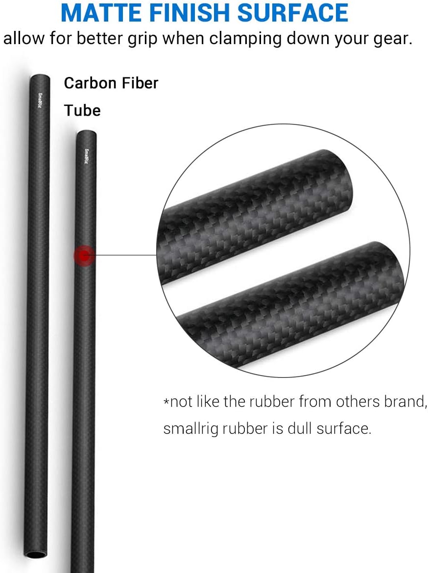 Detalle de SMALLRIG PCS-851 kolfiberstavar för 15 mm-system, 30 cm, 2-pack