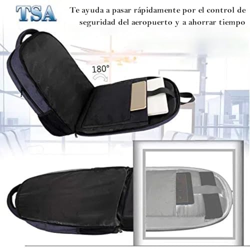 Detalle de MATEIN Mochila Portátil 17 Pulgadas – Antirrobo, Impermeable y Gran Capacidad para Trabajo, Viajes y Uso Diario