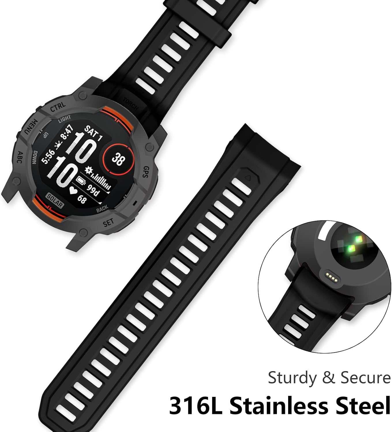 Detalle de Overstep Garmin Instinct 3 band, 26mm