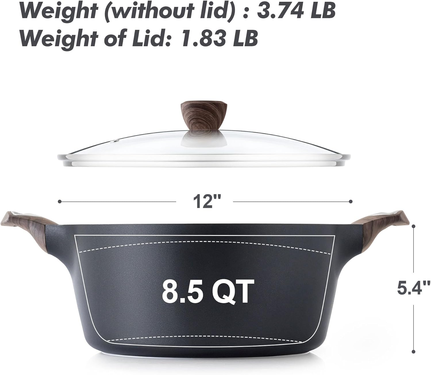 Thumbnail 1 de SENSARTE Nonstick Stock Pot 8.5 QT