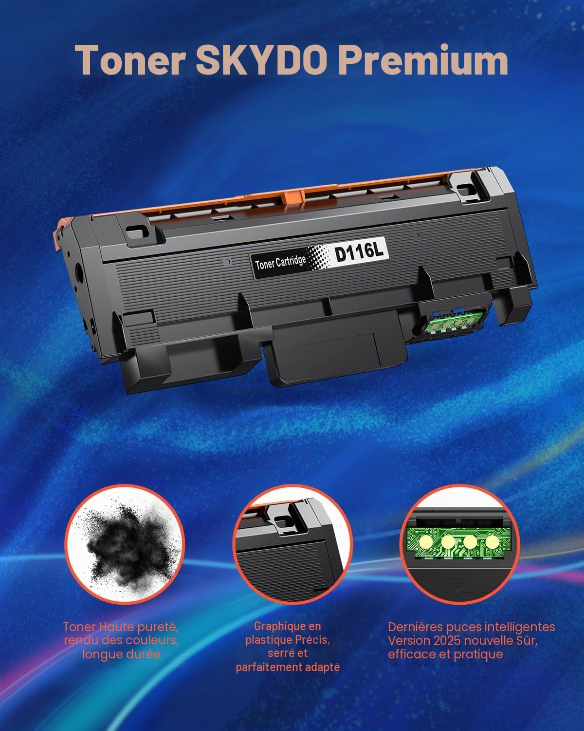 Detalle de Toner MLT-D116L Compatible Noir – Lot 2-pack pour Samsung Xpress (MLT-D116L/MLT-D116S)