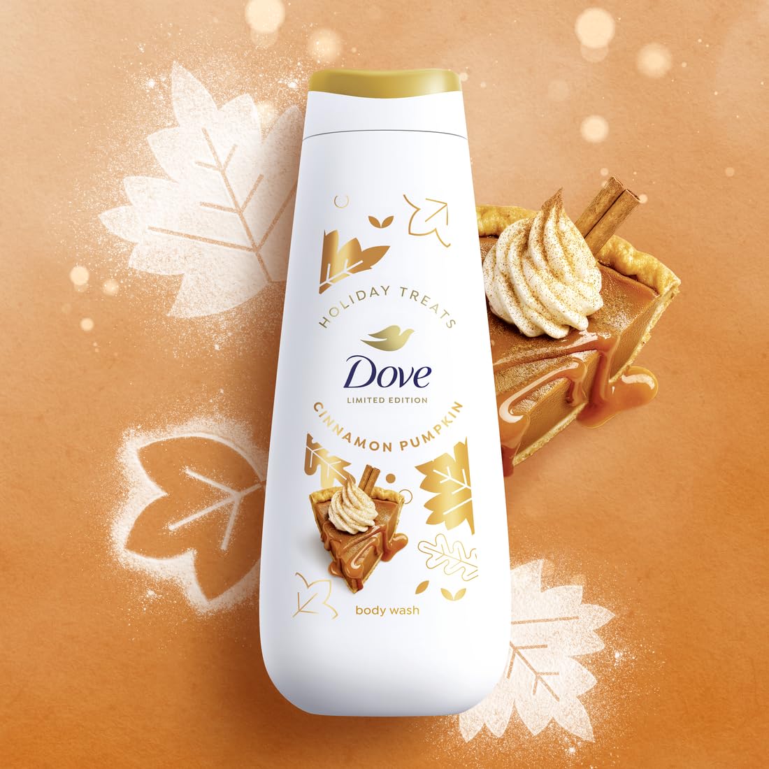 Detalle de Dove Cinnamon Pumpkin Pie Body Wash, 20 oz, Limited-Edition Holiday Scent