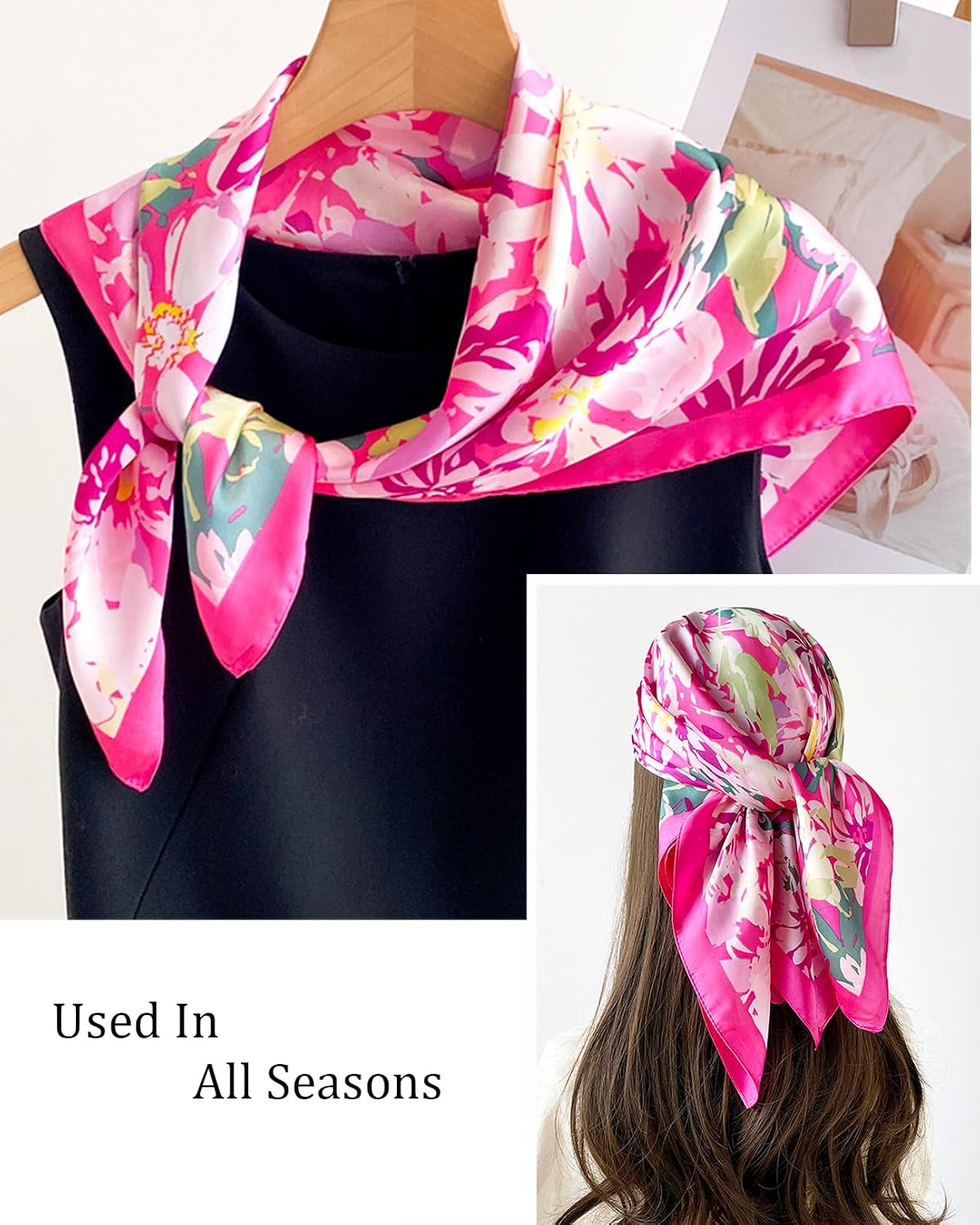 Detalle 2 de Glkiapr Bandana Headscarf, 27.5-Inch Square