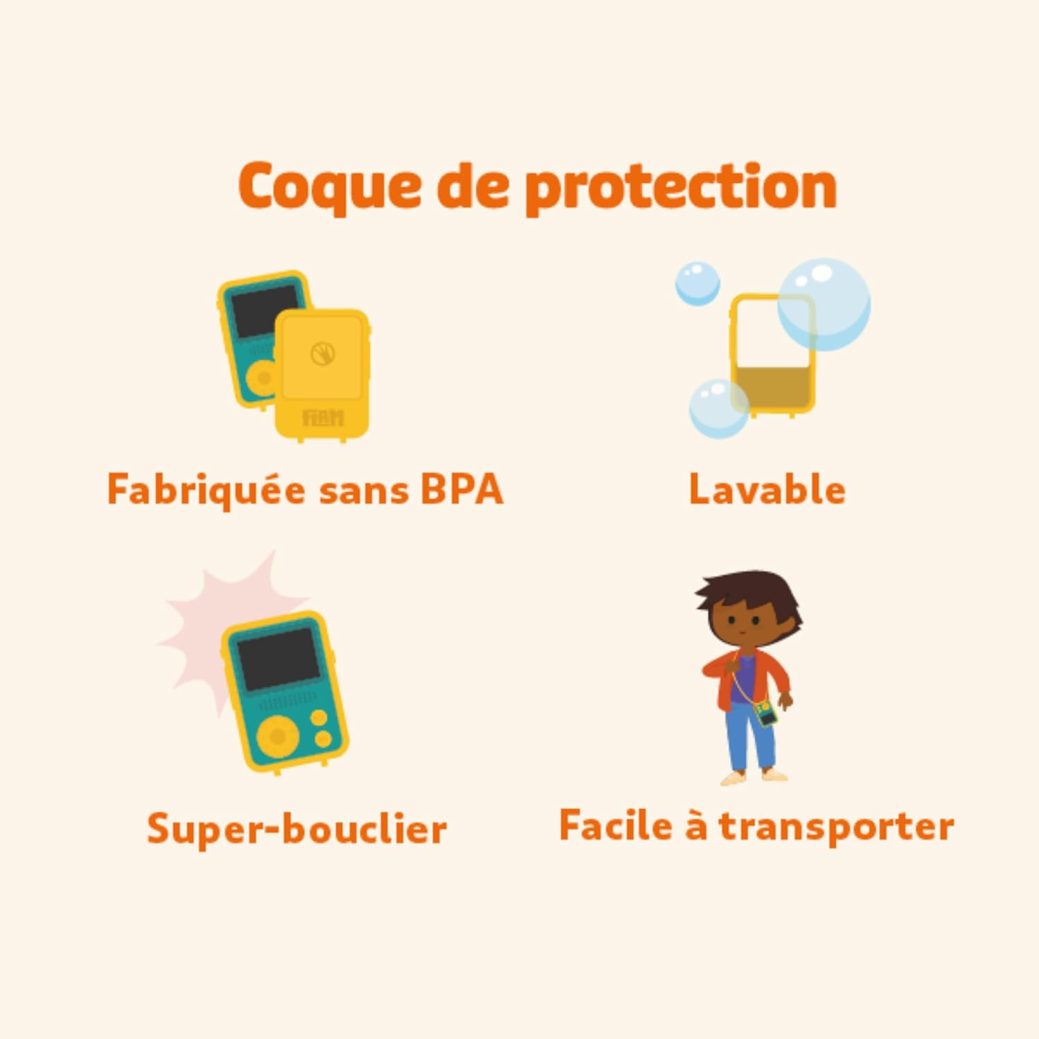Thumbnail 3 de Lunii FLAM – Coque Anti-Chocs Officielle Verte pour FLAM (sans BPA)