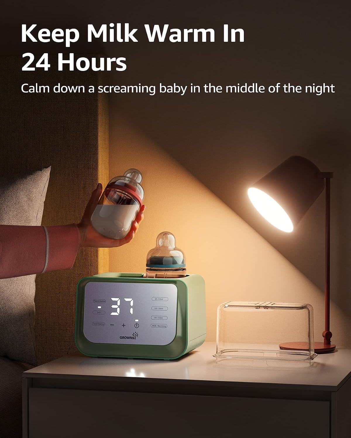 Detalle 2 de Grownsy 8-in-1 Baby Bottle Warmer with Timer and Adjustable Temperature