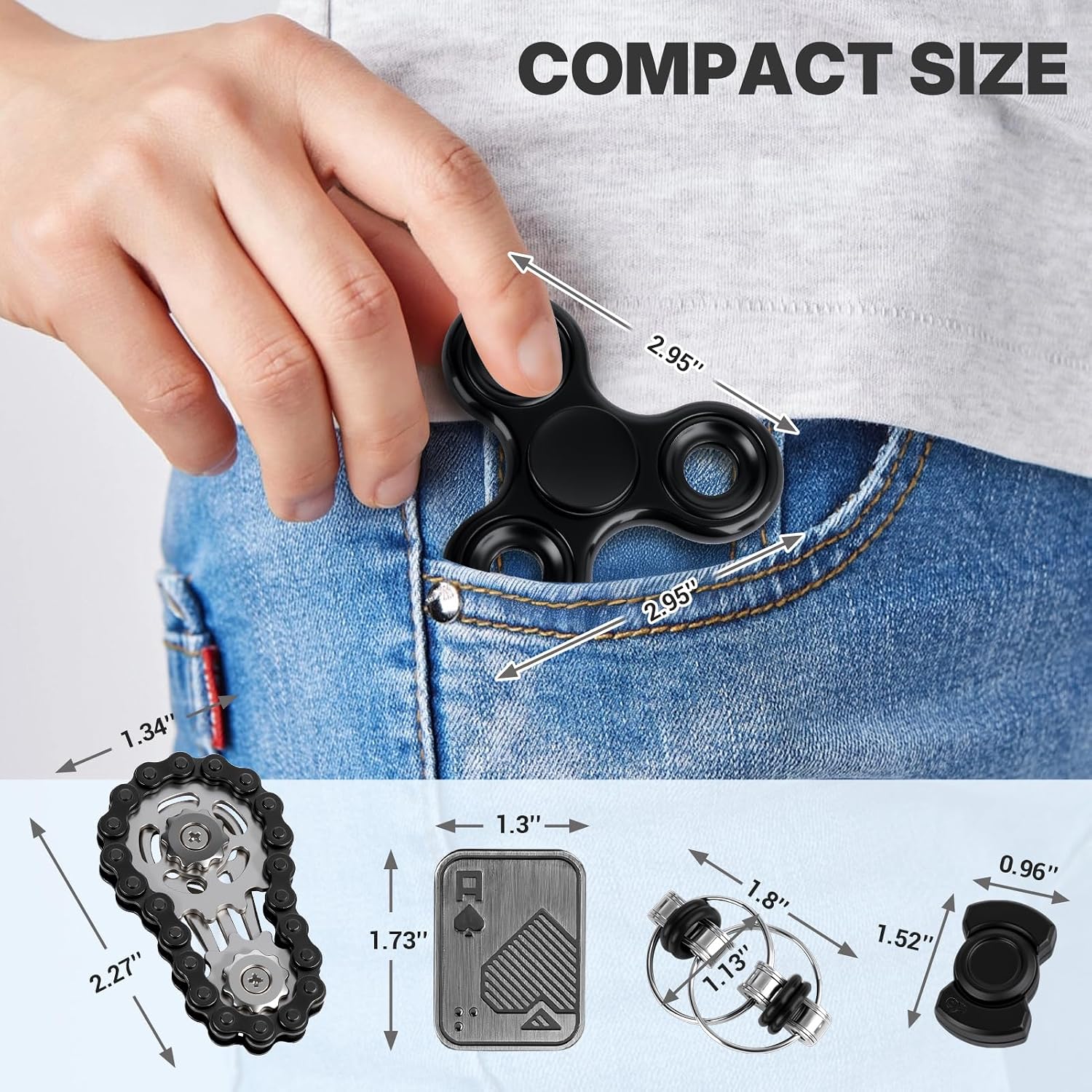 Thumbnail 6 de KAMBOLLY 5-Piece Metal Fidget Toy Set for Stress Relief and Focus
