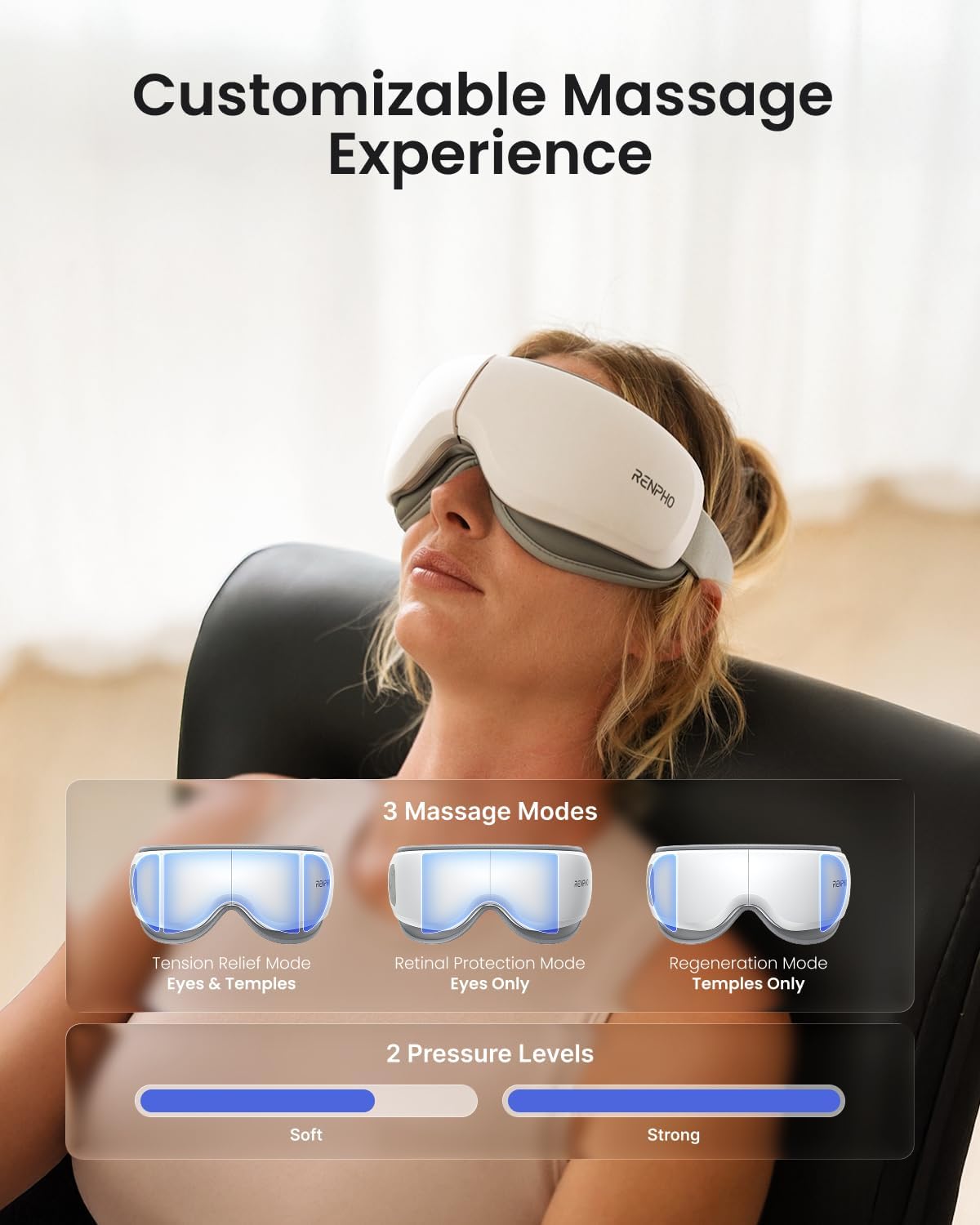 Thumbnail 6 de RENPHO Eyeris Zen – Ultraleises Augenmassagegerät mit Wärme und Bluetooth